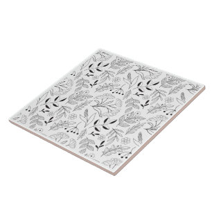 Modern Simple Botanical Design Decorative Tile