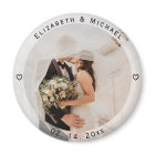 Modern Simple Bride and Groom Photo Wedding Favor