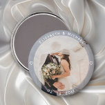 Modern Simple Bride and Groom Photo Wedding Favour Magnet<br><div class="desc">Modern Simple Bride and Groom Photo Wedding Favour magnet</div>