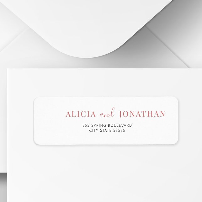 Modern simple bride and groom return address (Creator Uploaded)