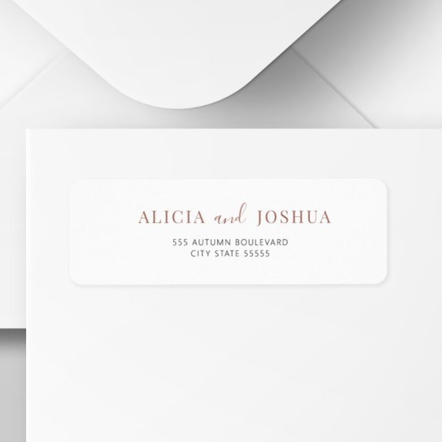 Modern simple bride and groom return address (Creator Uploaded)