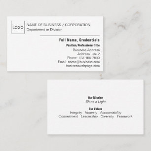 Modern Simple Business Detailed Black and White  Business Card