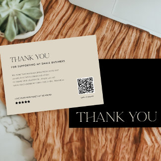 Modern Simple Business Flat Thank You Card