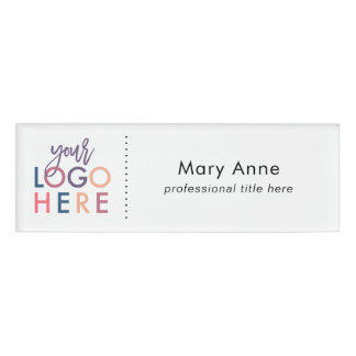 Modern Simple Business Logo Professional Title Name Tag