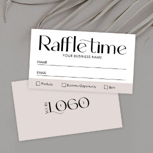 Modern Simple Business Logo Raffle Entry Ticket