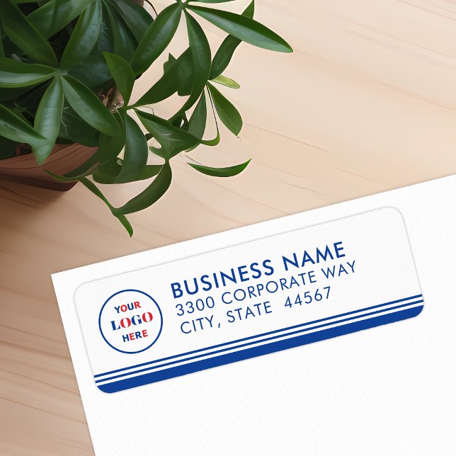 Modern Simple Business Logo Return Address Label (Creator Uploaded)