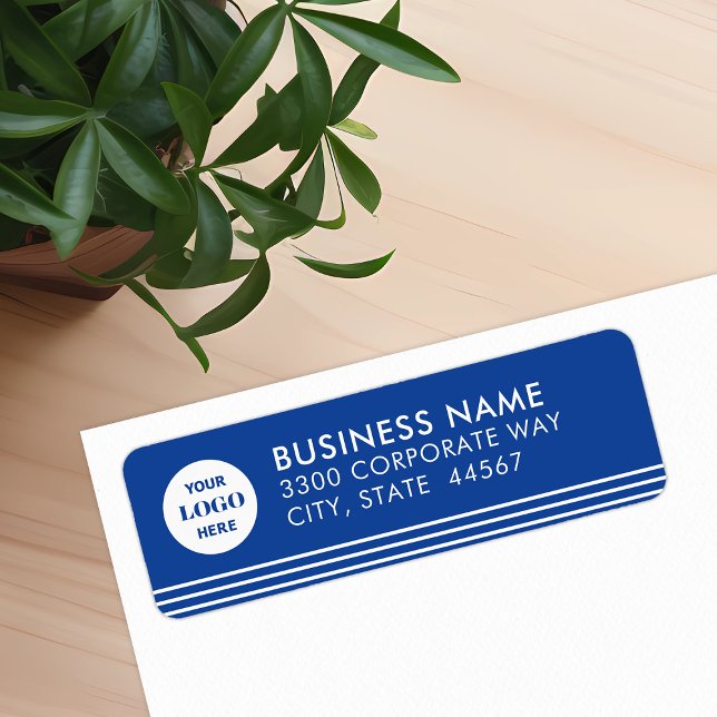Modern Simple Business Logo Return Address Label (Creator Uploaded)