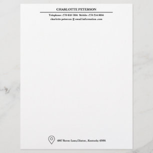 Modern Simple Business or Personal Letterhead