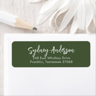 Modern Simple Calligraphie Adresse de retour