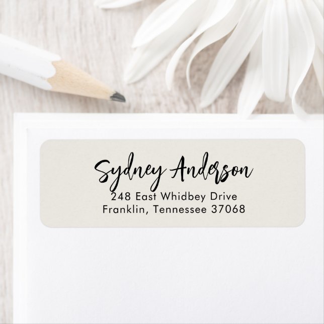 Modern Simple Calligraphy Return Address (Insitu)