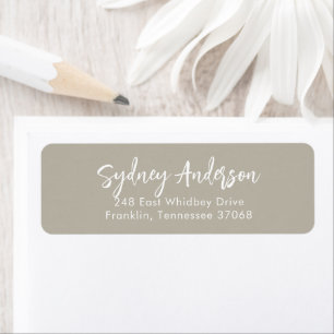 Modern Simple Calligraphy Return Address