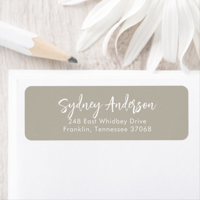 Modern Simple Calligraphy Return Address (Insitu)