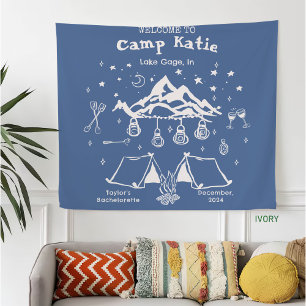 Modern Simple Camp Bachelorette Party Fleece Blanket
