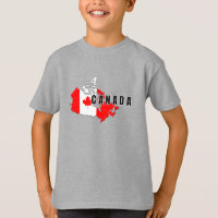 Modern Simple Canadian Canada Script map Flag