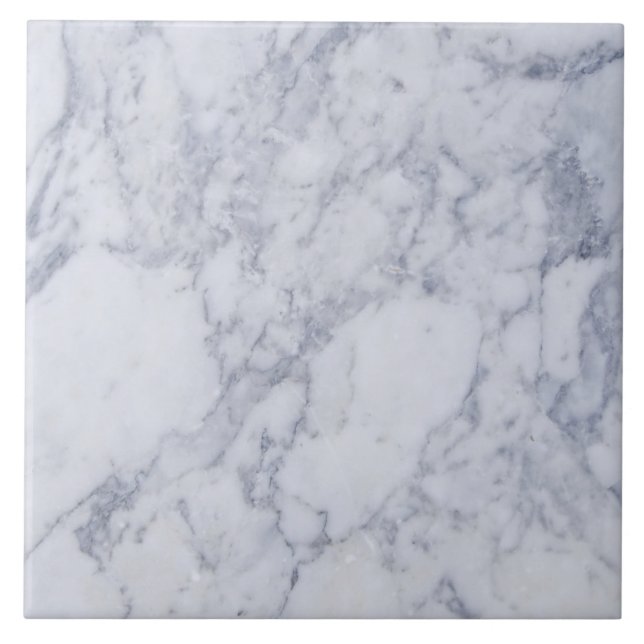 Modern Simple Carrara White Faux Marble Tile (Front)