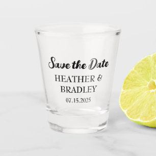 Modern Simple Casual Unique Minimalist Wedding  Shot Glass