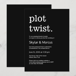 Modern Simple Casual Wedding Postponement Invitation