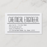 Modern Simple Chemical Engineer Business Card<br><div class="desc">Modern Simple Chemical Engineer Business Card.</div>