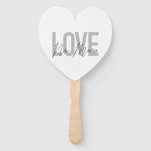 Modern, simple, chic, cool design Love New Mexico Hand Fan