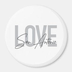 Modern, simple, chic, cool design Love San Antonio Magnet