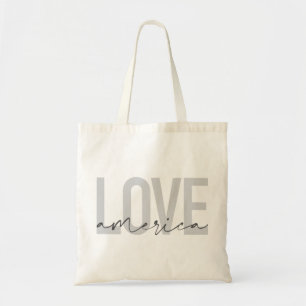 Modern, simple, chic, cool design of Love America Tote Bag