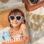 Modern Simple Chic Custom Photo Birthday Greeting Card<br><div class="desc">Design is modern and simple. Add a custom photo of the birthday celebrant and add his/her name,  add a custom message</div>