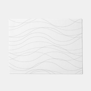 Modern, simple, chic, elegant wavy graphic lines doormat