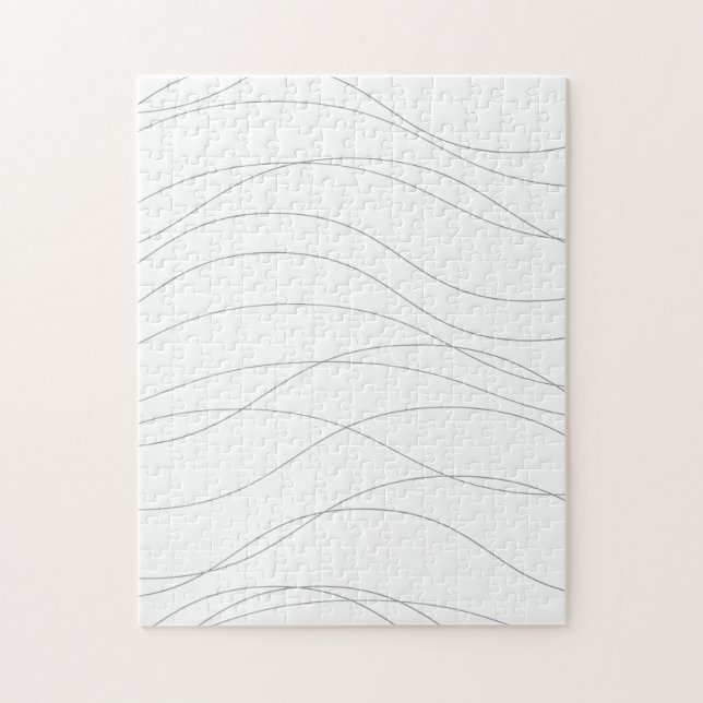 Modern, simple, chic, elegant wavy graphic lines jigsaw puzzle (Vertical)