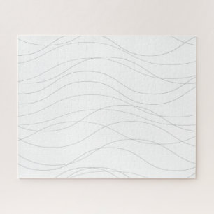 Modern, simple, chic, elegant wavy graphic lines jigsaw puzzle