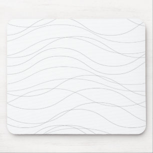 Modern, simple, chic, elegant wavy graphic lines mouse pad