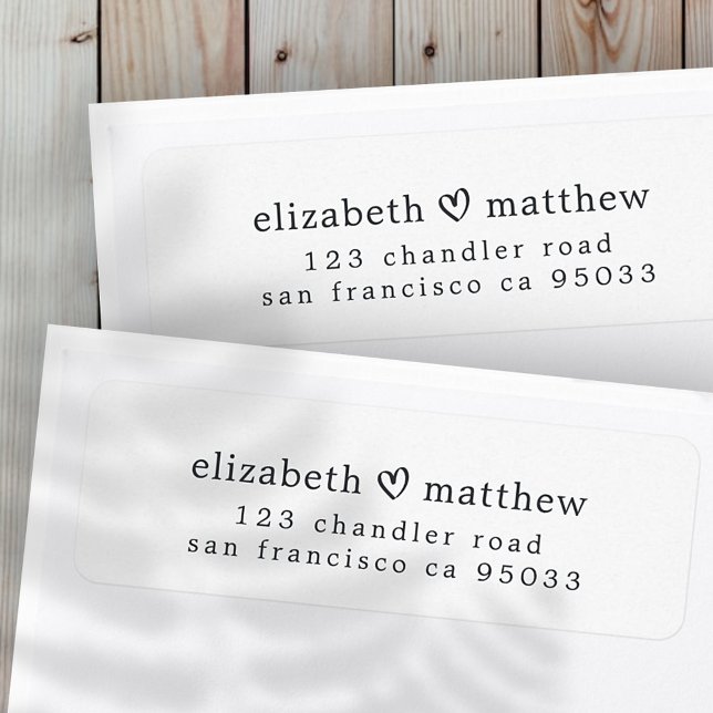 Modern Simple Chic Minimalist Heart Return Address (Creator Uploaded)