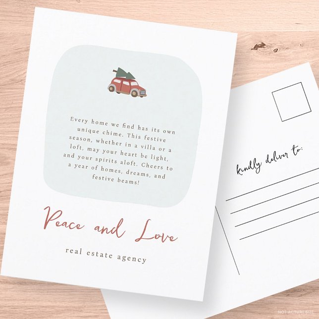 Modern Simple Chic Real Estate Business Holiday Postcard (Creator Uploaded)