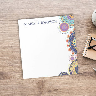 Modern Simple Chic Stylish Mandala Style Notepad