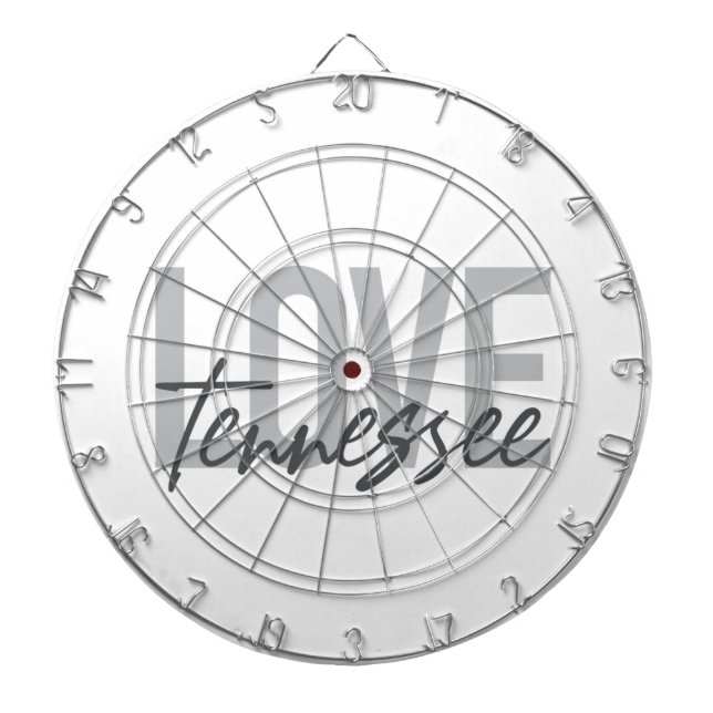 Modern, simple, chic, urban design Love Tennessee Dartboard (Front)
