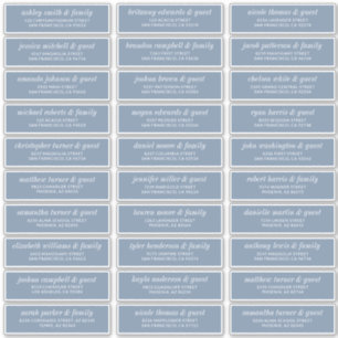 Modern Simple Chic Wedding Guest Names Address