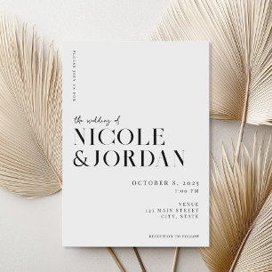 Modern Simple Chic Wedding Invitation
