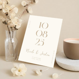 Modern Simple Chic Wedding Save The Date
