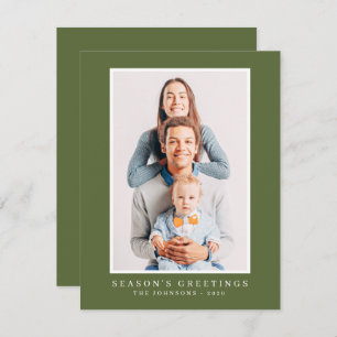 Modern Simple Christmas Custom Photo Holiday Card