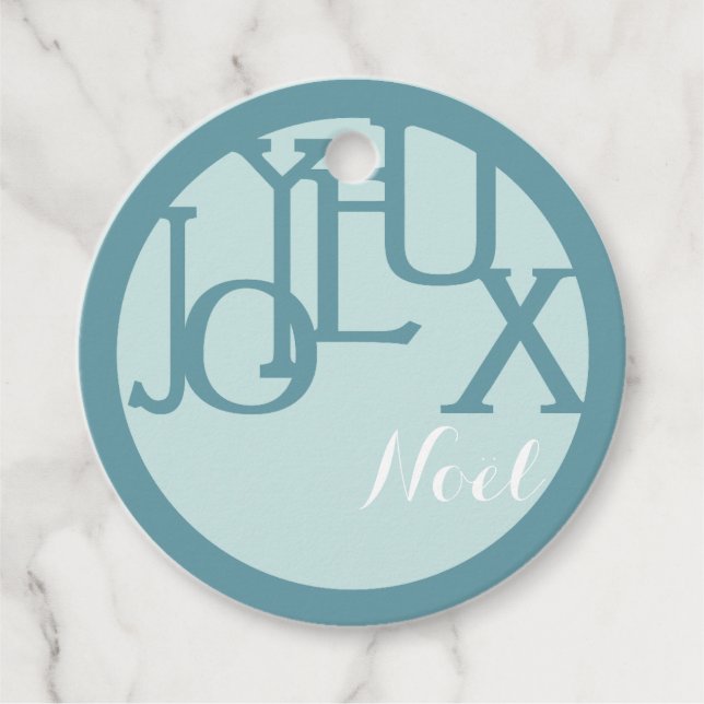 Modern Simple Christmas Gift Wrapping Tag (Front)