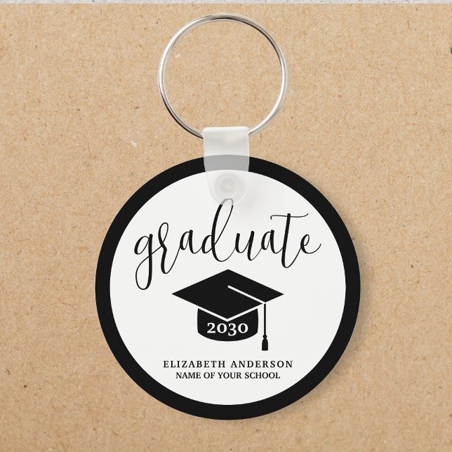 Modern Simple Class of 2023 Graduate Graduation Keychain (Creator Uploaded)