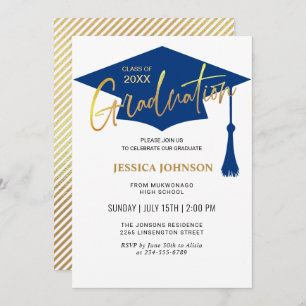 Modern Simple Class of 2024 Graduation Party Invitation