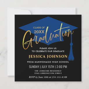 Modern Simple Class of 2024 Graduation Party Invitation