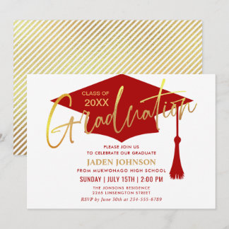 Modern Simple Class of 2024 Graduation Party Invitation