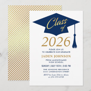 Modern Simple Class of 2025 Graduation Party Invitation