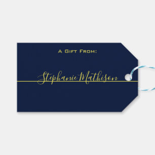 Modern Simple Classic Name Elegant Gift Tags