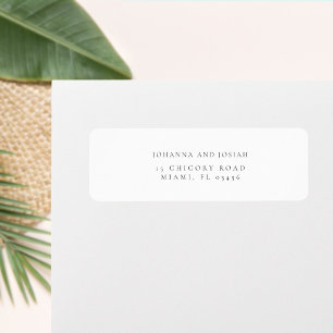Modern Simple Classic Palm Tree Adresse de retour
