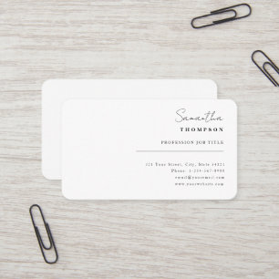Modern Simple Classic Plain Business Card