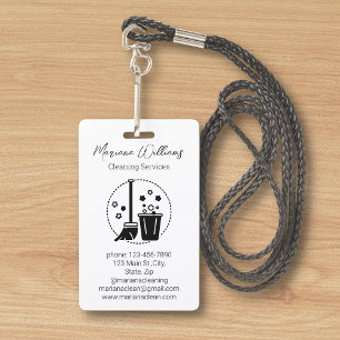 modern simple cleaning services logo business badge