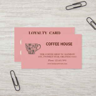 Modern simple coffee Shop Loyalty Card