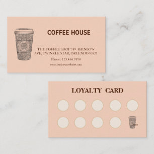 Modern simple coffee Shop Loyalty Card